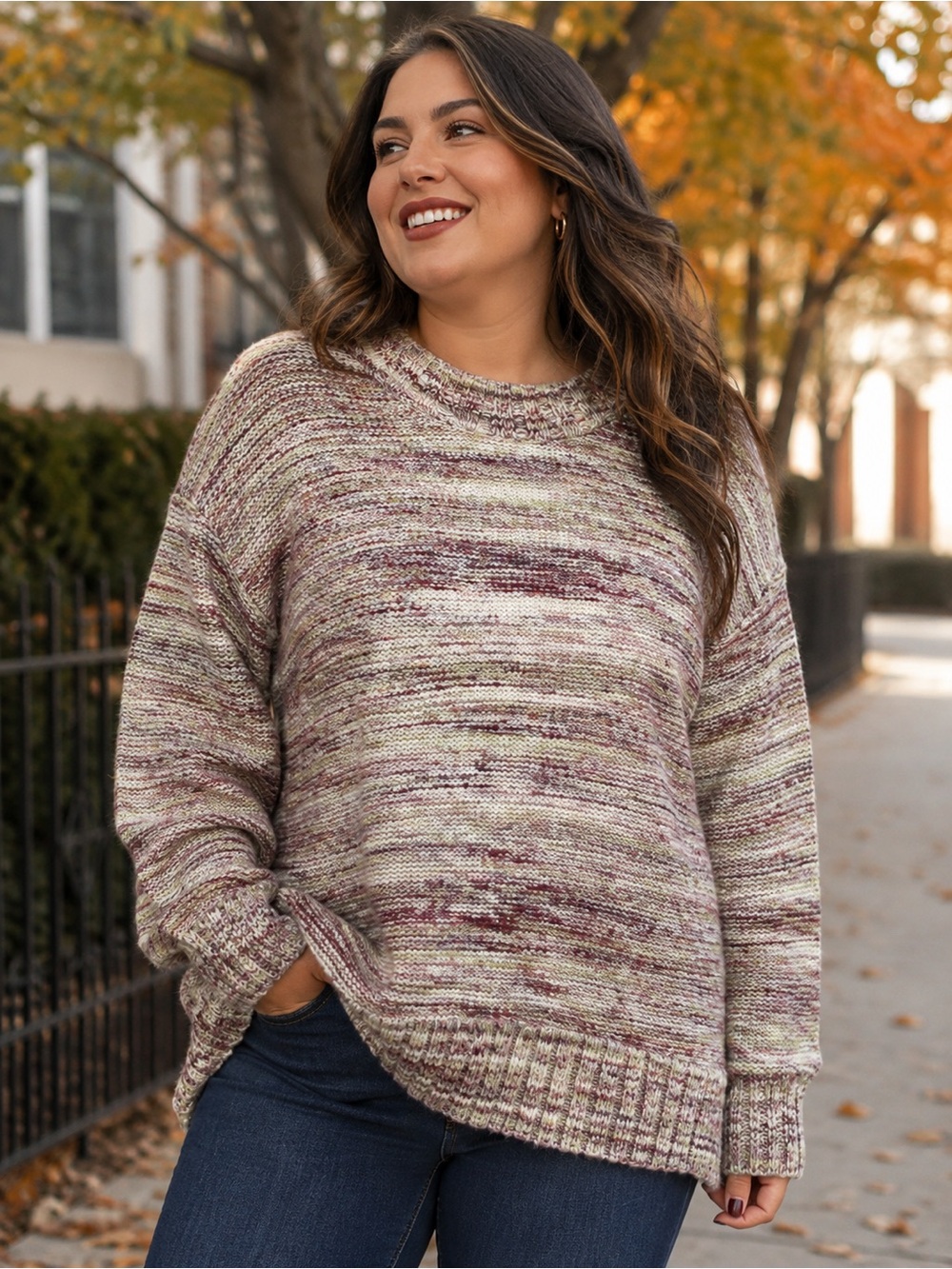 Old Navy Sweater Space Dye Oversized Long Sleeve Pullover NWT